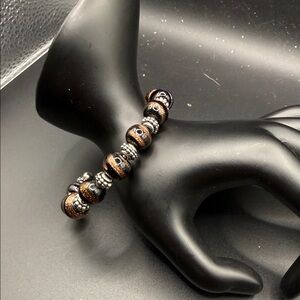 Black and Brown Beaded Bracelet